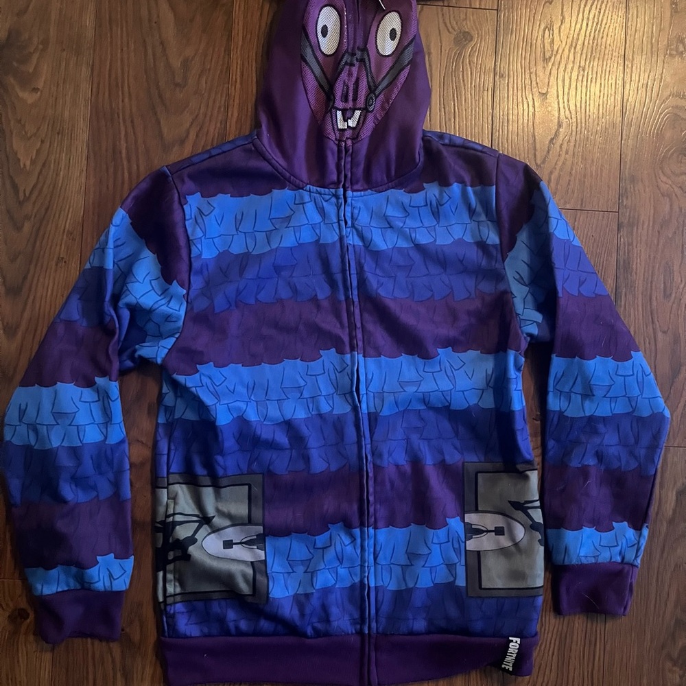 Fortnite Llama Zip up Jacket Shirt - Blue Kids Hoodie